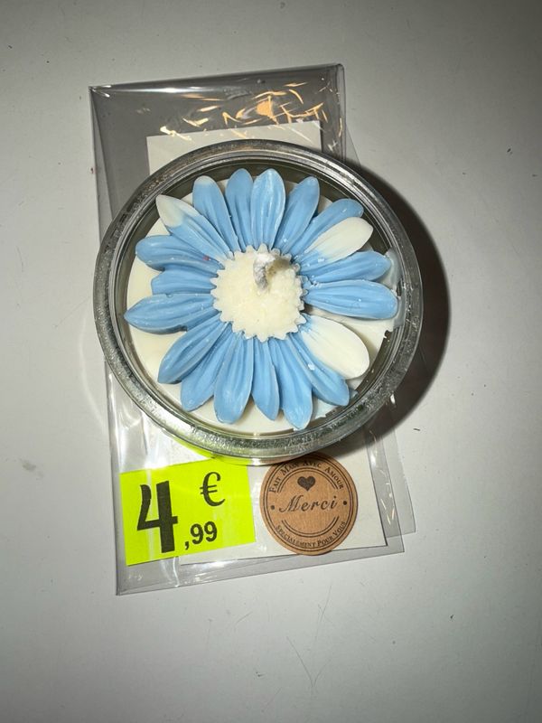 Bougie en pots avec fleurs 🌸