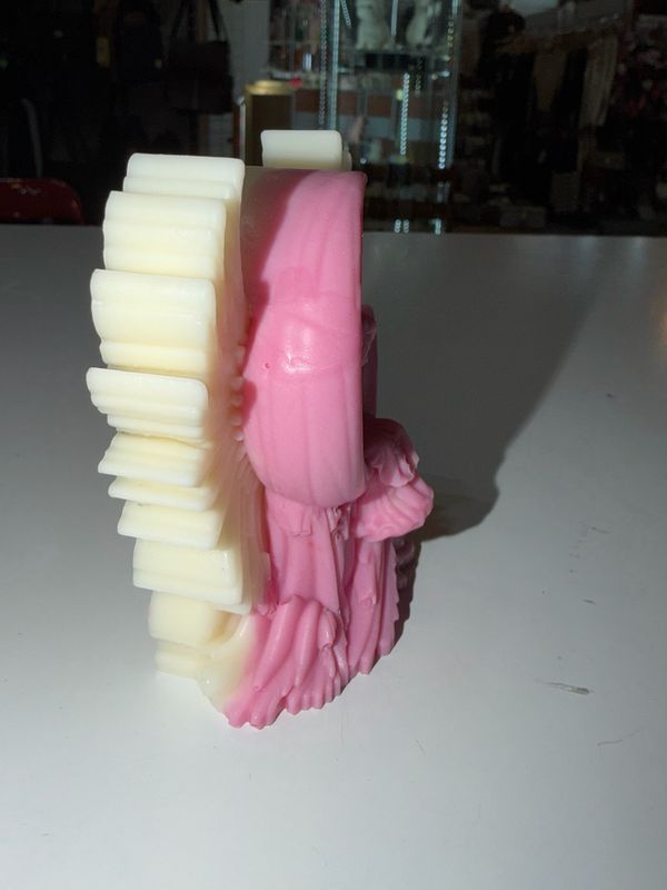 Ange 👼 assis sur la lune, 🕯️ cire de soja végétale