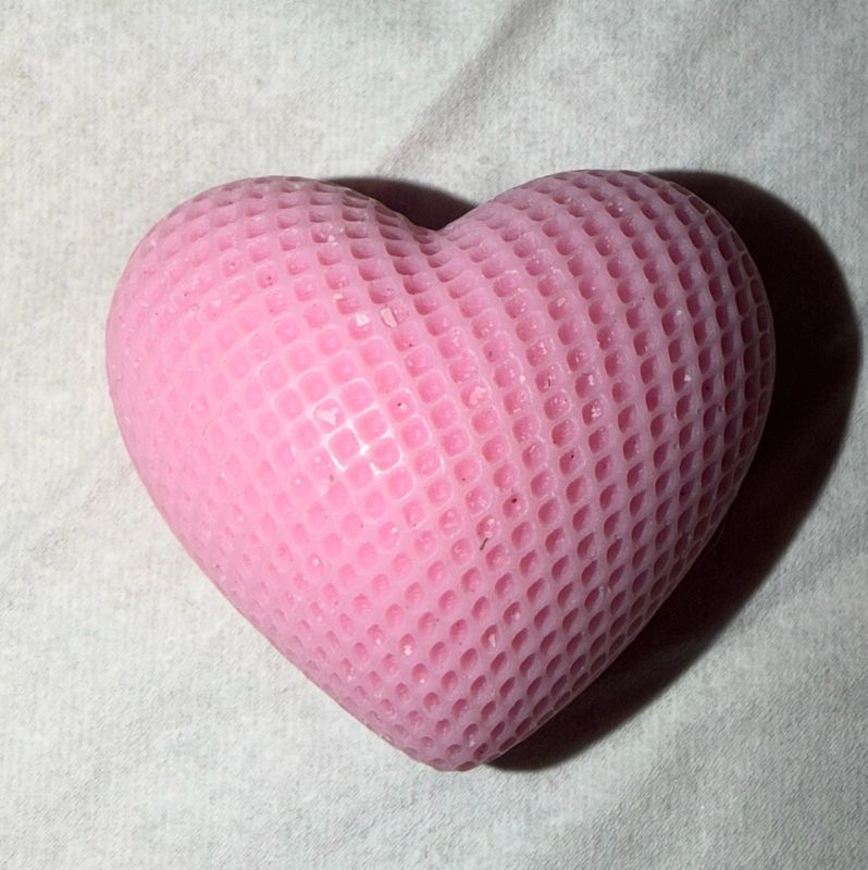 Fondant cœur rose ♥️ 🕯️ cire de soja végétale