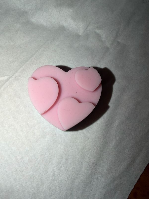 Fondant cœur bicolore 🕯️ cire de soja végétale