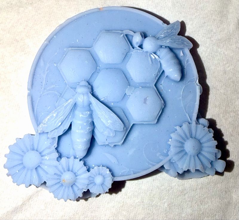Fondant abeille bleu 🐝 🕯️ cire de soja végétale