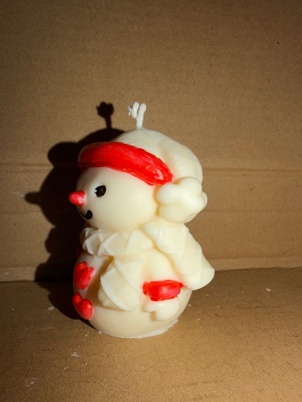 Bougie bonhomme de neige ⛄️ 🕯️ cire de soja végétale