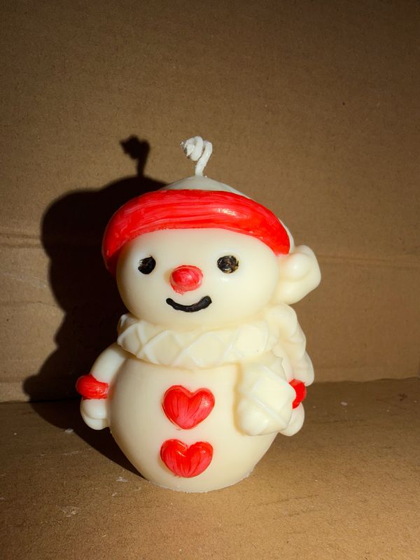 Bougie bonhomme de neige ⛄️ 🕯️ cire de soja végétale