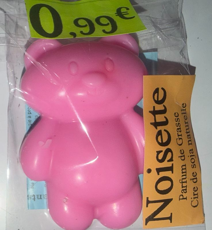 Fondant bonhomme rose 🕯️ cire de soja végétale