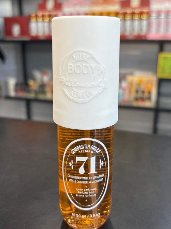 Brume parfumée corps et cheveux numéro 71 vanille caramélisée et macadamia, 90 ml