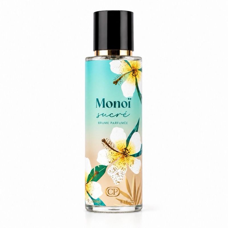 Brume Parfumée Monoï Sucré 250 ml – Corps & Cheveux | Fabriquée en France | Parfum Intense Longue Tenue 🌴☀️🇫🇷