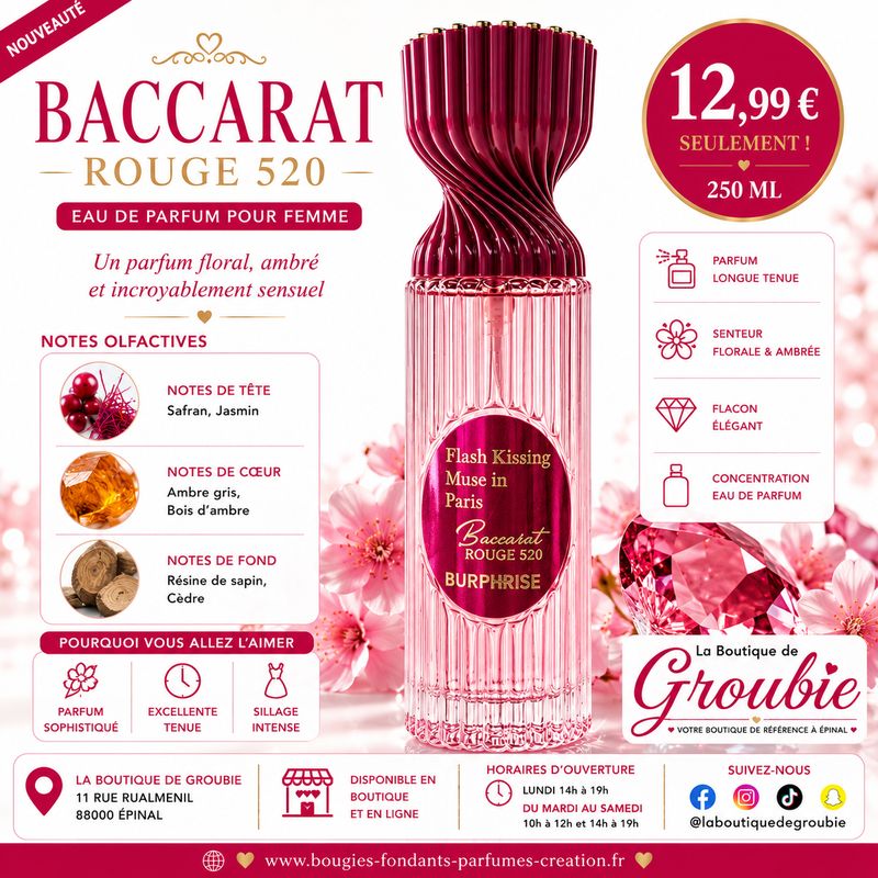 Baccarat Rouge 520 Burphrise – brume Eau de Parfum Femme 250 ml