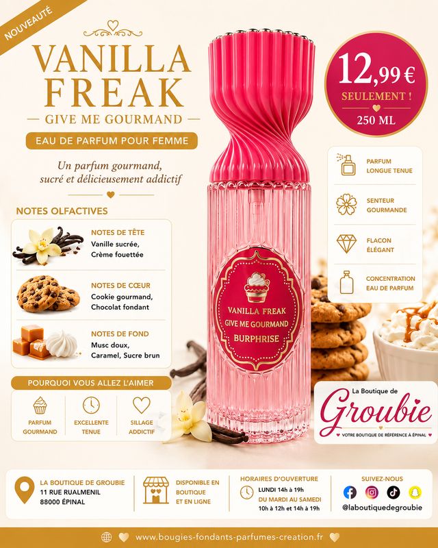 Vanilla Freak Burphrise – Brume Parfumée Femme 250 ml