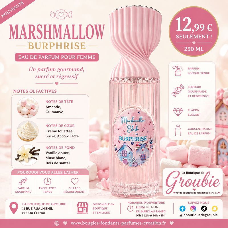 Marshmallow Burphrise – brume Eau de Parfum Femme 250 ml 💕