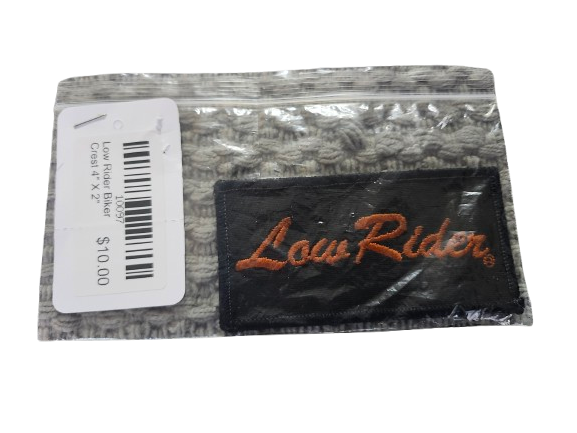 Low Rider Biker Crest 4&quot; X 2&quot;