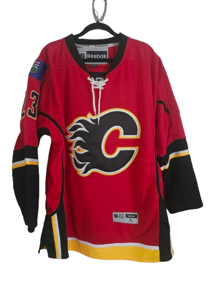 NHL #23 Monahan Flames C Jersey XL