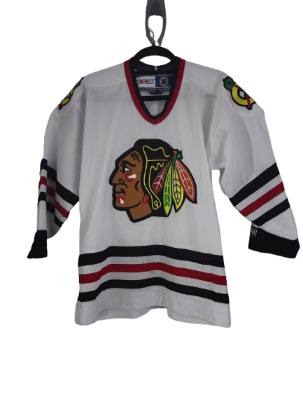 NHL CCM Chicago Youth Black Hawks Jersey L