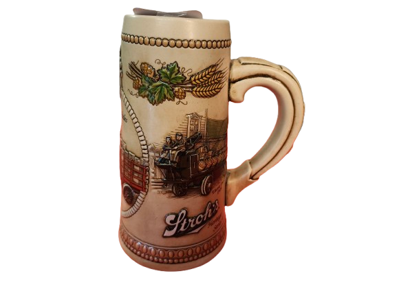 Stroh's Beer Delivery Vehicles of the Past Ceramic Beer Stein #83341