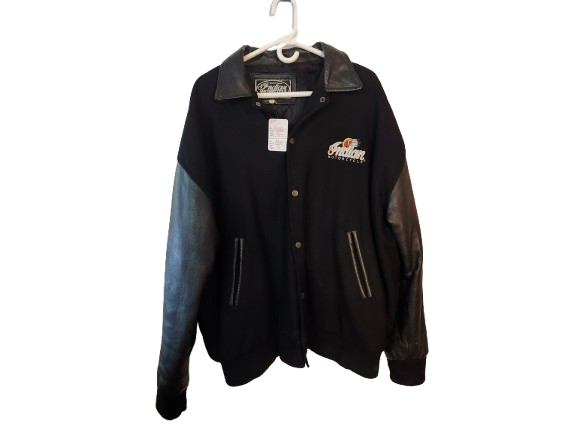 Indian Wool and Leather Jacket Black XL