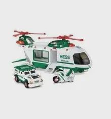 HESS 2001 Helicopter w/ Motorcycle &amp; Cruiser