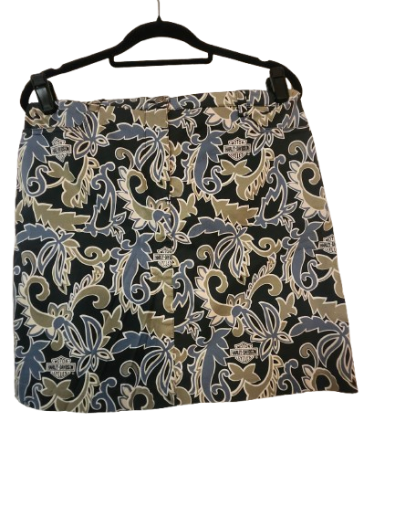HD Ladies Skirt Black &amp; Printed White Size 8