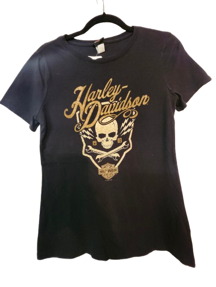 HD Woman&#39;s T-Shirt Skull Black M