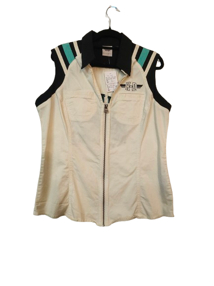 HD Woman&#39;s White Zippered front Vest L