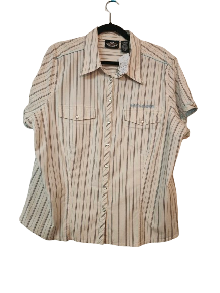 HD Woman&#39;s Striped Collared Shirt 2W