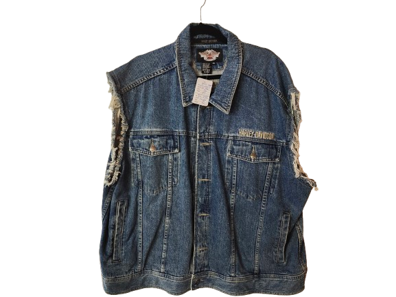 HD Denim Cutoff Vest 3X