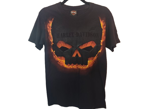 HD Burning Skull Florida T-Shirt S