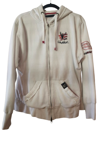 NASCAR for Woman Dale Earnhardt Sr White Hoodie L