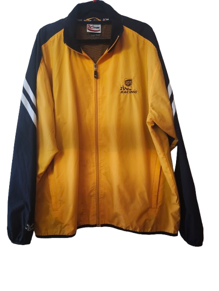 NASCAR UPS Racing Lite Yellow &amp; Black Jacket L