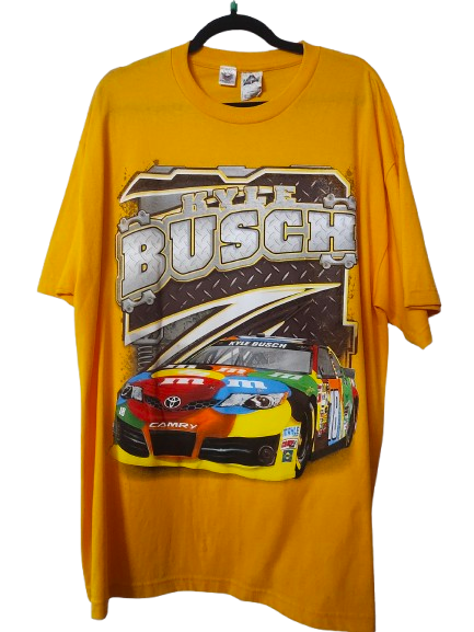 #18 Kyle Busch M&amp;M Yellow T-Shirt XL