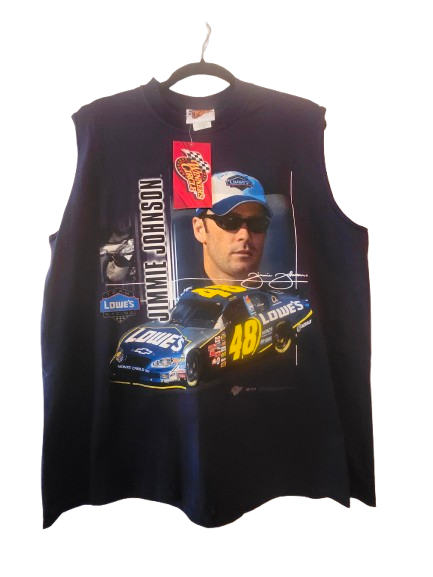 #48 Jimmie Johnson Lowes Black MuscleShirt L