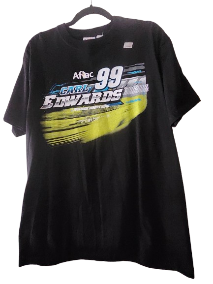 NASCAR #99 Carl Edwards Aflac Black Tee L