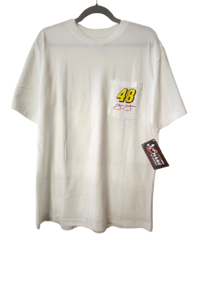 NASCAR #48 Jimmy Johnson White Tee M