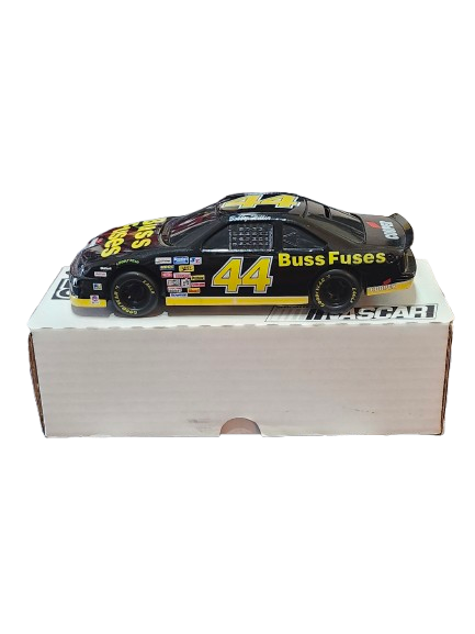 NASCAR Racing Champions #44 Bobby Hillin Buss Fuses 1993 Ford T-Bird Bank 1:24 Diecast