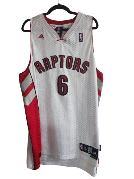 NBA #6 O'Neal Raptors White Jersey XL