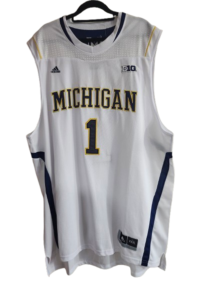 #1 Robinson Michigan White Basketball Jersey 3XL