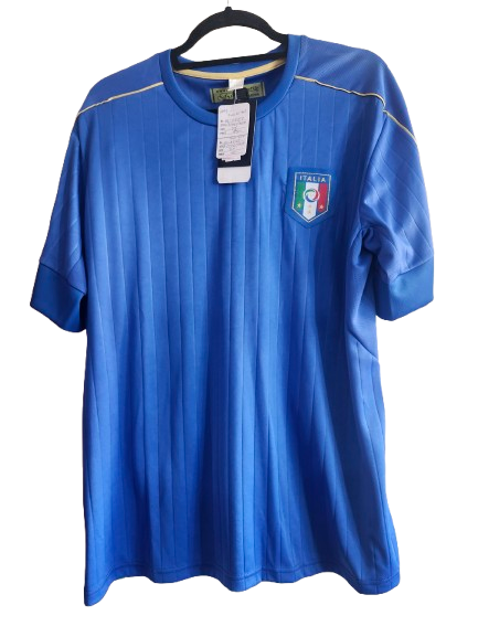 Soccer Italy Jersey with Shorts Set Blue/White 2XL