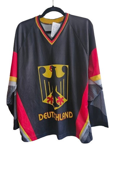 Soccer #12 Alex Germany DEUTSCHLAND Black Jersey Large