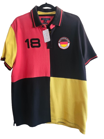 Soccer #18 Germany Black/Red/Yellow Jersey Large