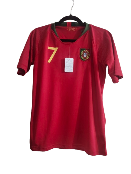 Soccer #7 Ronaldo Portugal Red Jersey M