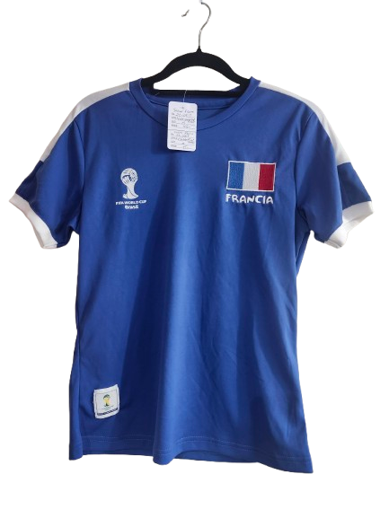 Soccer #10 Francia FIFA World Cup 2014 Brazil Blue Jersey M