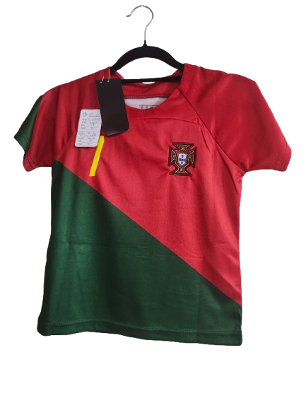 Soccer #7 Ronaldo Portugal Red/Green Jersey Size Child's US 20