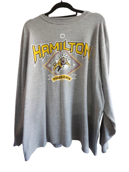 NFL (CFL) Hamilton Ti-Cats T-Shirt Long Sleeve Grey L