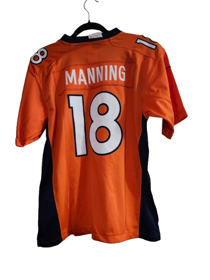 NFL #18 Manning  Broncos Orange Youth L