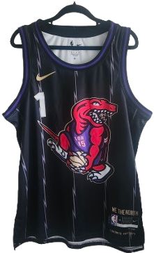 Toronto Raptors Gradey Dick #1 City Edition Nike Swingman Jersey (Black Dino) L NEW