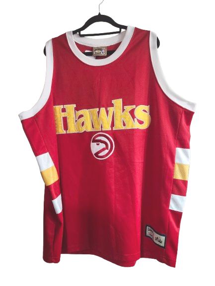 Atlanta Hawks Hardwood Classics Jersey 2XL Majestic Red Throwback NBA