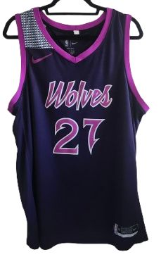 NBA #27 Swingman Gobert Wolves Black/Purple Jersey XL by NIKE
