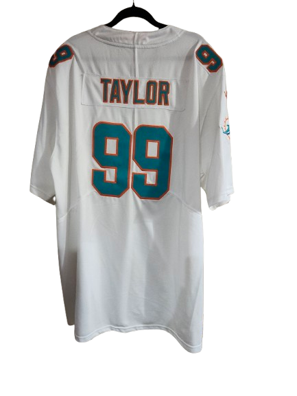 NFL  #99 Taylor Miami Dolphins White Jersey 3X