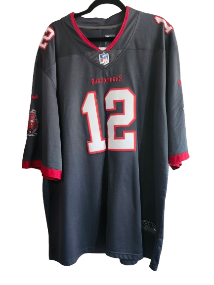 NFL #12 Brady Buccaneers Grey Jersey #XL