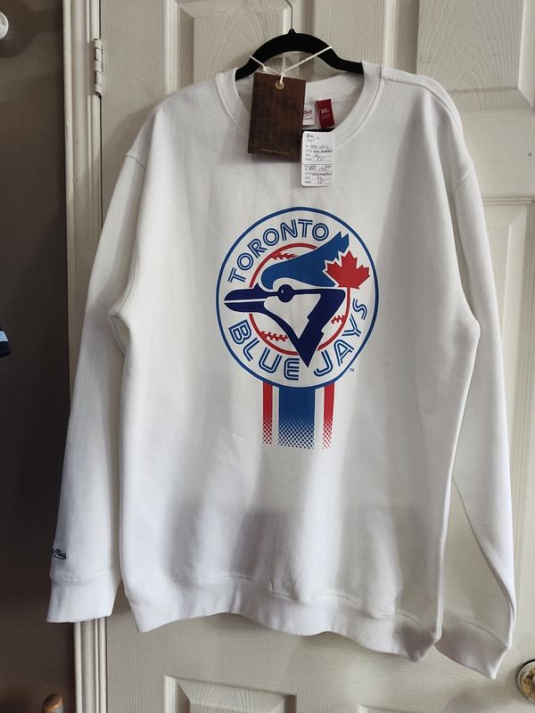 Toronto Blue Jays White Sweat LS Top Large