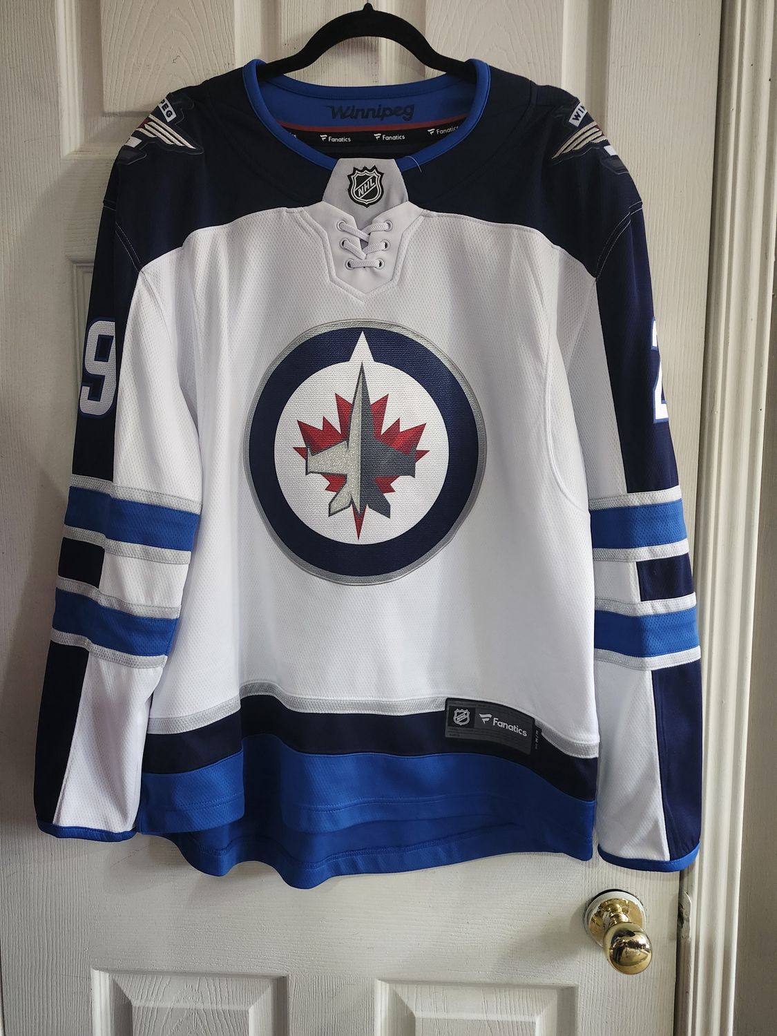 NHL #29 LANE Winnipeg Jets White Jersey M