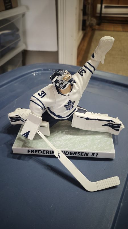 NHL #31 Frederick Andersen TML White Goalie Figurine